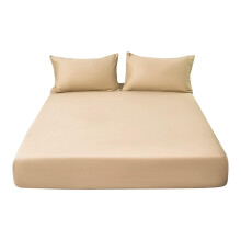 Drap-housse en coton Witspace, bonnet profond de 28 cm, drap doux de couleur unie avec taie d'oreiller – Compatible avec les matelas standards