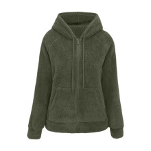 Leichte, kurze Damenjacke mit Kapuze, ideal für Frühling und Herbst, weicher, warmer Winterpullover