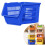 Stackable Foldable Plastic Storage Basket Bin, 9.45"x7.47"x13.39", for Closet, Living Room, Bathroom, Kitchen, Office 1