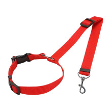 Red Pet Car Safety Belt, Adjustable Dog Leash with Shock-Absorbing Bungee, Heavy-Duty Tether Clip, Reflective for Night Visibility, Compatible with