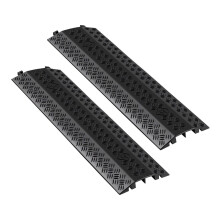 Kabelbeschermingshelling - 43 cm zware kabelafdekking, 227 kg/as, vloerkabelafdekking voor intensief gebruik, binnen/buiten (2 stuks)