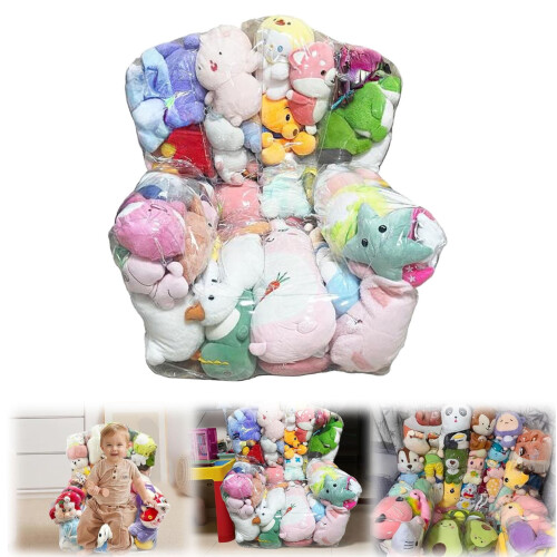 Housse de pouf transparente et imperméable pour enfants 80 cm