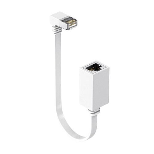 Καλώδιο επέκτασης Ethernet CAT7 10Gbps, επέκταση καλωδίου 90 μοιρών, ορθογώνιος