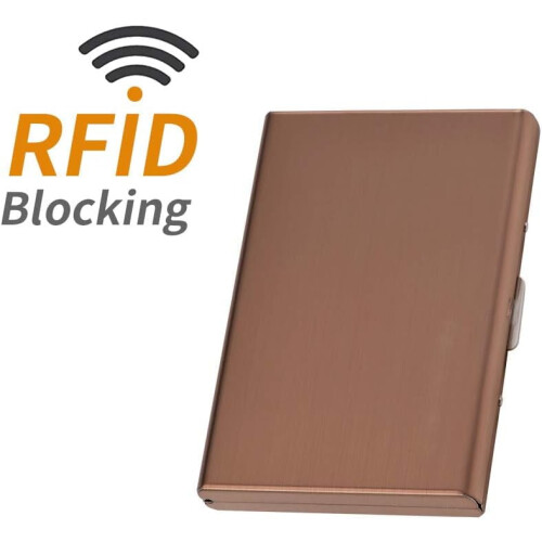 Θήκη πιστωτικής κάρτας RFID από ανοξείδωτο ατσάλι, μεταλλικό πορτοφόλι, για άνδρες 2