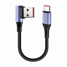 Cábla Muirir Thapa Dlúth USB go Cineál C Corda Sonraí Gearr Níolón Braidithe le haghaidh Fóin Táibléid Muirir Inaistrithe 15/30cm