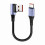 Συμπαγές καλώδιο γρήγορης φόρτισης USB σε Type C, κοντό πλεγμένο νάιλον καλώδιο 1
