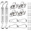 Kit de ferragens para vela de sombreamento de 6 polegadas em aço inoxidável 304 resistente para instalação de toldos triangulares e retangulares 1
