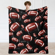 Couverture de football pour garçons et hommes, cadeaux de football américain pour garçons, jeté de canapé en forme de ballon de football,