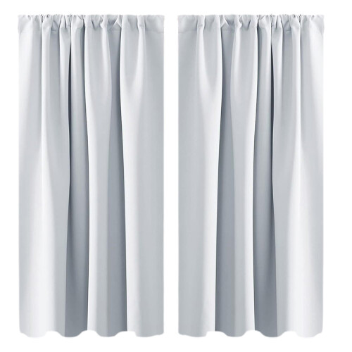 Cortinas térmicas blackout 38x63 polegadas com bolso para varão