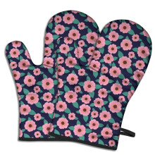 Guantes de cocina Pioneer con estampado floral, paquete de 2, resistentes al calor, 7.7" x 12".