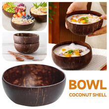 Natural Vietnamese Coconut Shell Bowl - Handcrafted Eco-Friendly Serving Dish, Sustainable & Unique Home Decor, Approx 5 Inch