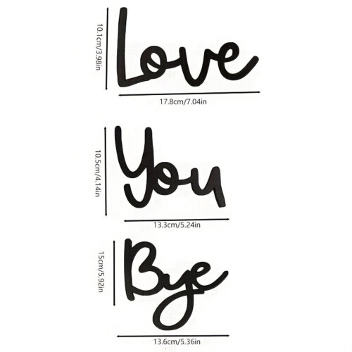 Ξύλινη πινακίδα "Love You Bye" σε στυλ boho ρουστίκ διακόσμηση τοίχου 1