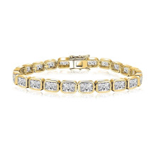 Trendy Fashion Bracelet – Exquisite White, Gold & Pink Zircon, Ultimate Luxury, Unisex, The Perfect Gift for Men and Women