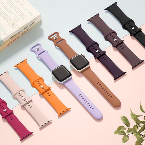 Αθλητικό λουράκι σιλικόνης συμβατό με Apple Watch38/40/41/42/44/45/49mm, αδιάβροχο λουράκι για 2