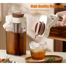 34 oz Cold Brew Coffee Maker for Fridge, Portable, with Brush – Compatible with Ice Tea & Coffee, Home/Outdoor/Camping