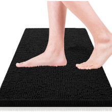 15x23 baderomsmatte, superabsorberende myk chenille-badematte, sklisikker, maskinvaskbar, kompatibel med vanlige toaletter