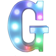 Lampe lumineuse LED colorée en forme de lettre de l'alphabet, enseigne lumineuse à piles pour décoration de fêtes, de Noël et de bars à domicile