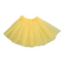 Damen-Tüllkleid mit Lagenrock und Tutu-Besatz für Show-Kostüme (Gelb)
