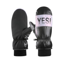 Moufles d'hiver chaudes et imperméables pour femmes AWZXDE, idéales pour le ski, le cyclisme et les activités par temps froid. Couleur : noir,