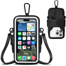 Running Phone Armband with Adjustable Strap and Carabiner