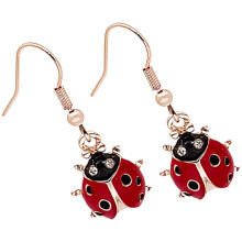 1 Pair Ladybug Jewelry Alloy Lightweight Design for Valentine's Day Occasions