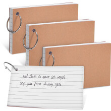 4 Pcs Index Cards With Holes Paper Note Cards For Studying Compact