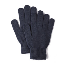 Luvas de inverno de cor sólida com forro térmico cinza escuro