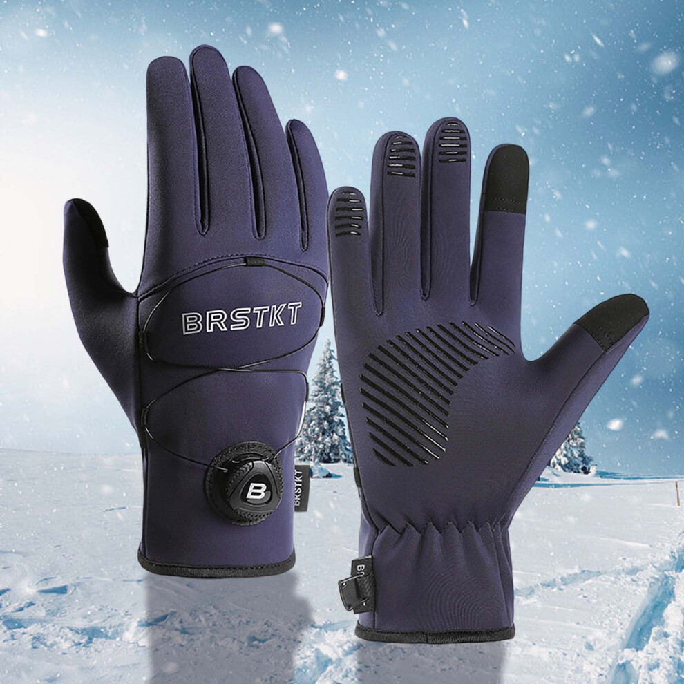 Men's Winter Touchscreen Gloves Â Windproof, Warm, Non-Slip For Skiing, Cycling, Hiking, Motorcycle & Cold Weather Sports; Compatible With Iphone & 9558633917277