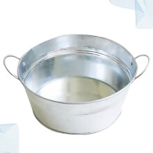 1 pot de fleurs rond en métal argenté style vintage pour la décoration intérieure