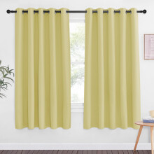 66" Blackout Curtains for Bedroom & Living Room, Thermal Insulated, Light Blocking, 66"x66", 1 Panel, Paler Yellow