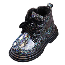 Botas de malha com cadarço para meninas - Respiráveis, leves, com sola antiderrapante, tênis casuais confortáveis para crianças pequenas -