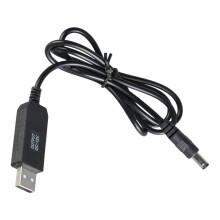 Cábla Soláthair Cumhachta USB5V3A go DC5.5x2.1mm12V, Coigeartaigh Voltais Líne, Corda Sreang le haghaidh DVRanna Gluaisteán, Loingseoireacht,