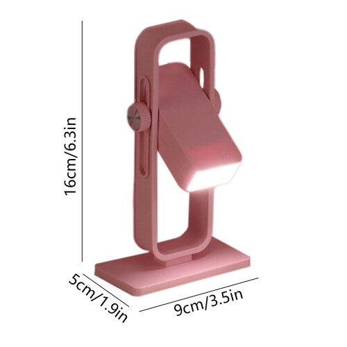 Compact LED Desk Lamp, USB Rechargeable Reading Light, 363 Adjustable for Books, Bedside, Dormitory Lighting 2