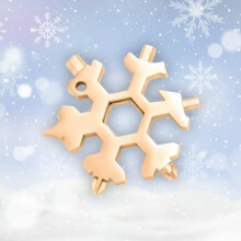 Ferramenta multifuncional Snowflake em aço inoxidável 18 em 1