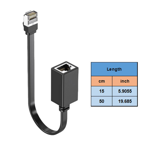 Καλώδιο επέκτασης Ethernet CAT7 10Gbps, επέκταση καλωδίου 90 μοιρών, ορθογώνιος 2
