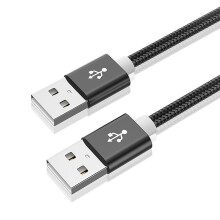 Câble de charge rapide USB 2.0, vitesse de transfert de 480 Mbps, connecteurs USB 2.0 mâle-mâle pour clés USB, lecteurs de disques durs et