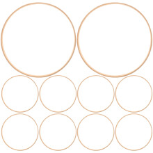 FRCOLOR Cross Stitch Hoop 10pcs Embroidery Hoop Embroidery Bamboo Frame DIY Cross Stitch Hoop Embroidery Supply,7.87"X7.87"X0.39"
