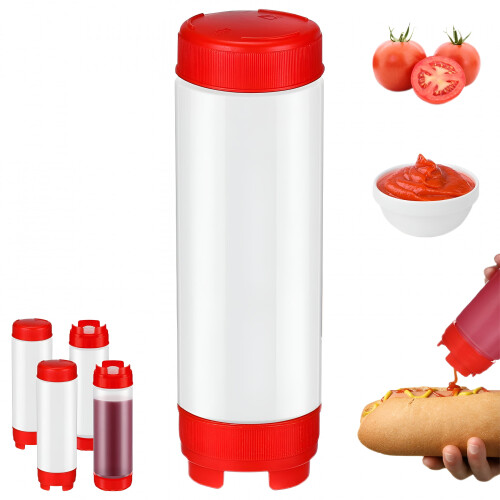 ACDANC16Oz ανεστραμμένα πλαστικά μπουκάλια συμπίεσης, επαναγεμιζόμενο άκρο μεγάλης