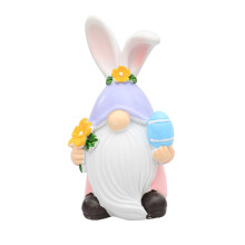 Estatueta de Coelho da Páscoa em Resina, 12 cm, Decoração Vintage de Fazenda, Centro de Mesa e Presente Ideal para Festas de Páscoa –