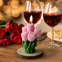 Bougie décorative pour la Saint-Valentin, pièce d'art 1