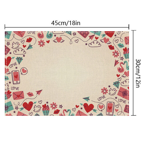 Set de table Saint-Valentin 45,7 x 30,5 cm - Style 2 2