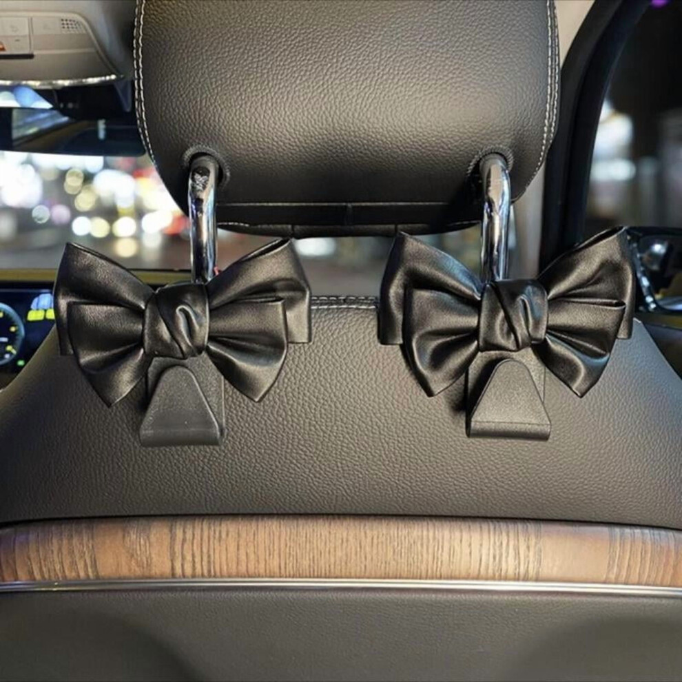 Bowknot Design Car Seat Back Hook (1 Pair), Multifunctional Seat Back Hook, Car Interior Accessories For Car Stowing & Tidying, Car Seat Organizer 9422877319169