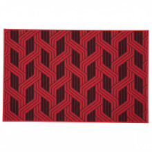 Non-Slip Fleece Area Rug in Red – Dustproof, Stain-Resistant, Soft with Rubber Backing for Living Room, Bedroom, Entryway, Hallway, Bathroom