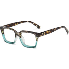 Óculos de armação quadrada clássica com lentes transparentes, TR90, unissex