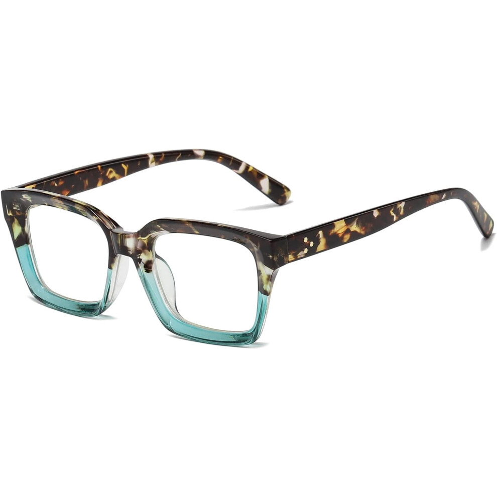 Classic Square Frame Clear Lens Glasses, TR90, Unisex