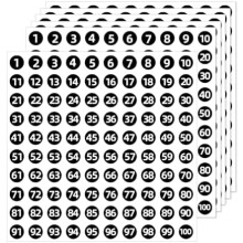 1-100 vinyylistä peräkkäisnumerotarraa, 0,4" pyöreä, 3000 kpl, musta, säilytykseen ja järjestelyyn, sisä-/ulkokäyttöön