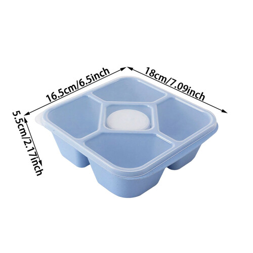 Green 5-Compartment Snack Container for Toddlers 2