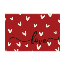 Juego de 4 manteles individuales de San Valentín – Decoración romántica para la mesa