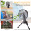 Hordozható kempingventilátor LED lámpával 10400mAh 4