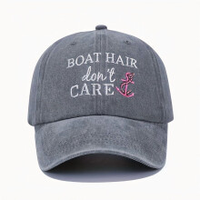Geborduurde unisex truckerpet, ademend, verstelbaar, gebogen